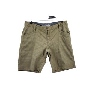 Horny Toad Men's Organic Cotton Blend Plaid Flat Front Shorts - 10